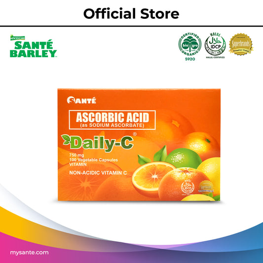 Santé Daily-C (Ascorbic Acid as Sodium Ascorbate) 750mg x 100 capsules